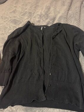 Relativity Black Men's Button-Front Knit Cardigan